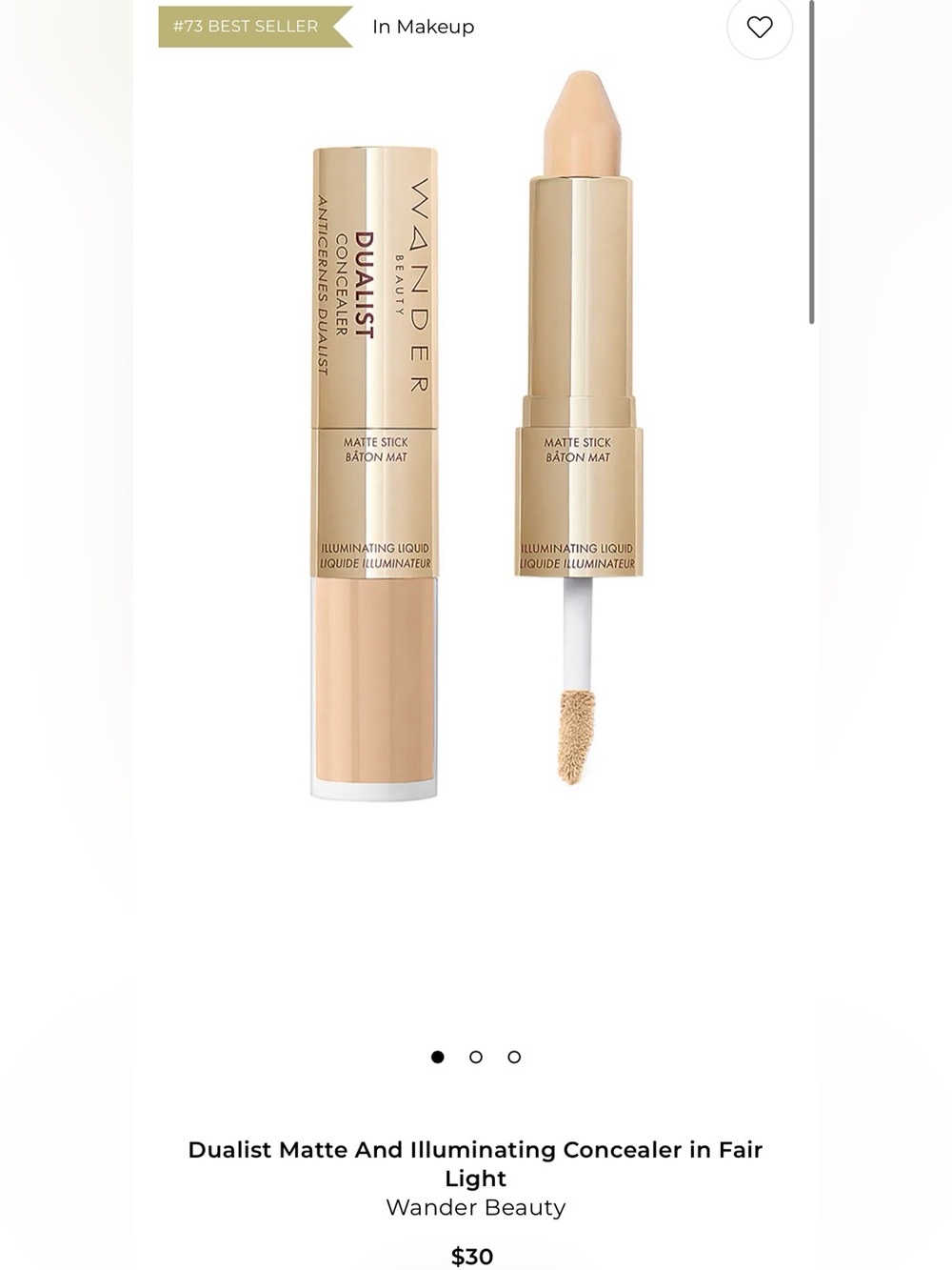 New in box Wander Beauty Dualist Matte and Illuminating Concealer - plus gift -